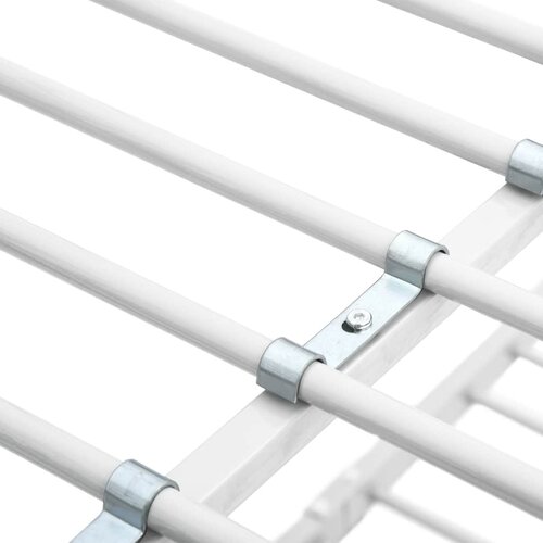  Krevet na kat bijeli metalni 90 x 200 cm Slike