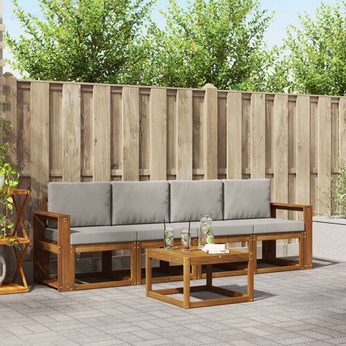  Set vanjskih sofa 5 kom. Prirodna i svijetlo siva Cijene
