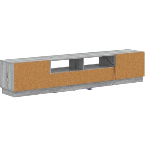  5-dijelni LED TV ormarić Siva Sonoma Konstruirano drvo - Siva Sonoma 100 cm Slike