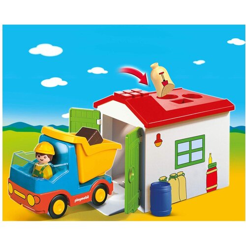 Playmobil 70184 - 1.2.3 - Tovornjak z garažo za sortiranje Cene
