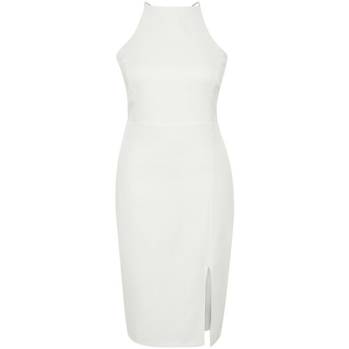 Trendyol Curve Plus Size Dress - White - Bodycon Slike