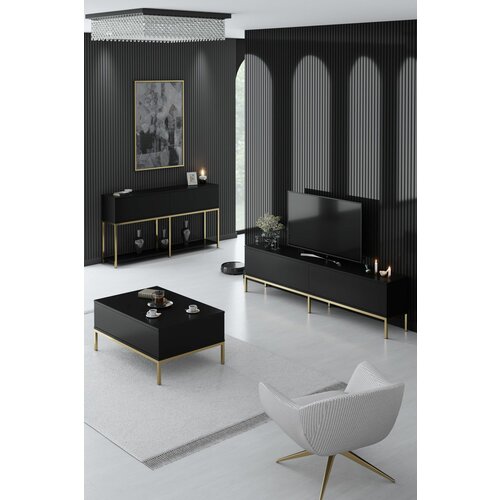 HANAH HOME lord - black, gold blackgold living room furniture set Slike