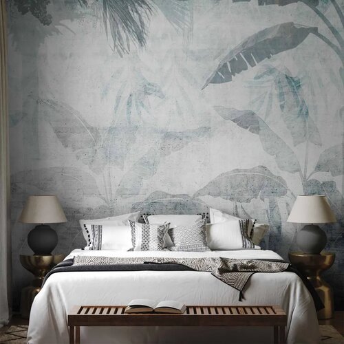  Foto tapeta - Vanishing jungle - landscape of exotic nature in blue tones 350x256 Premium Slike