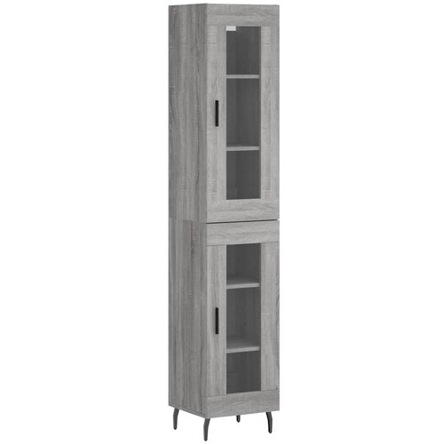 Maison Chic Visoka omara - Komoda - Predalnik siva sonoma 34,5x34x180 cm inženirski les, (21719700) Cene