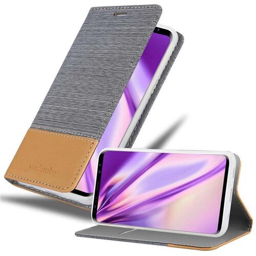 Cadorabo Ohi&scaron;je, združljiv s Samsungom v svetlo sivo rjavi barvi - za&scaron;čitni pokrov z magnetnim zapiranjem, stoječo funkcijo in režo za kartico, (20567496) Cene