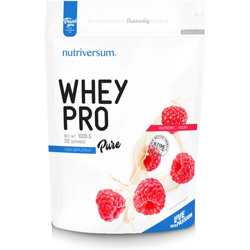 NUTRIVERSUM Whey Pro protein Malina jogurt 1kg Slike