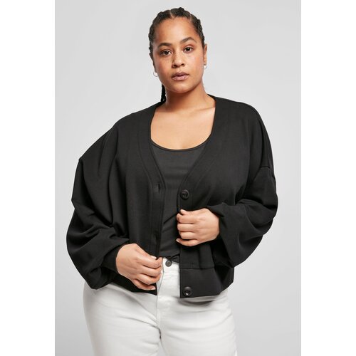 Urban Classics Women&amp;#039;s Organic Oversized Short Terry Cardigan Black Slike