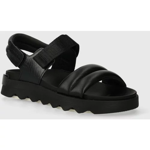 Sorel Kožne sandale VIIBE SANDAL za žene, boja: crna, 2030511012