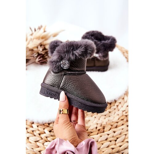 Boto Fleece-lined Snow Boots Grey Bessie Cene