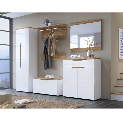 Modern Living Omara Za Čevlje Toledo, Bela, Barva Hrasta Slike