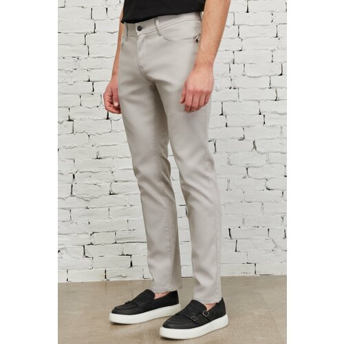 ALTINYILDIZ CLASSICS Men's Stone Slim Fit Narrow Cut 5 Pocket Dobby Flexible Trousers Cene