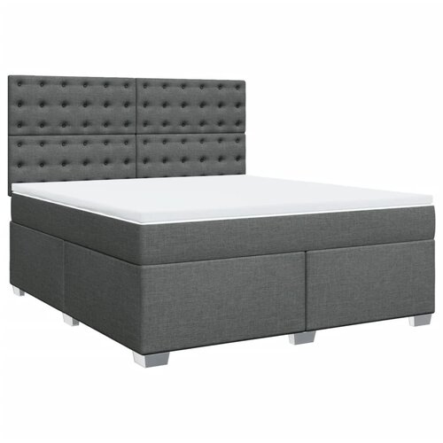 Maison Chic Box spring postelja - Vzmetna postelja z vzmetnico temno siva 180x200 cm blago SL11451, (21900151) Cene