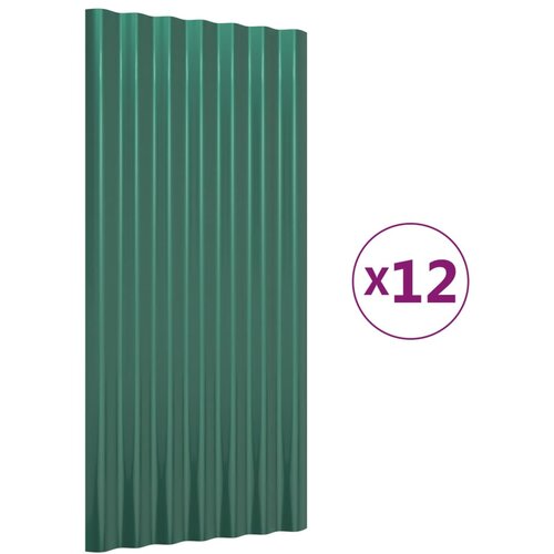 paneli 12 kom od pocinčanog čelika zelena 80x36 cm Slike