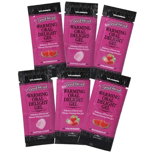 Doc Johnson GoodHead Warming Head Oral Delight Gel - 6 Pack - 7 ml Slike