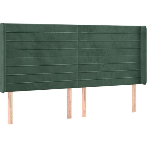  Uzglavlje tamnozeleno 163x16x118/128 cm bar&amp;scaron;unasto Slike