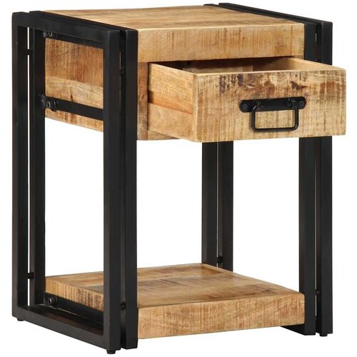 VidaXL Nočna omarica 40x35x50 cm Masivni neobdelan les Mango Slike