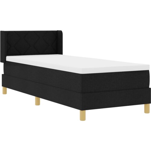  Krevet s opruga kutije Crna i Bijela i Crna 80 x 200 cm tkanina Slike