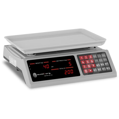Steinberg Systems Trgovska tehtnica za štetje kosov 336x238mm napajalnik + baterija 40kg / 2g - bela, (21505481) Cene