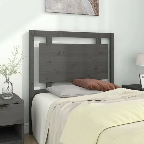  Uzglavlje za krevet sivo 95 5 x 4 x 100 cm od masivne borovine