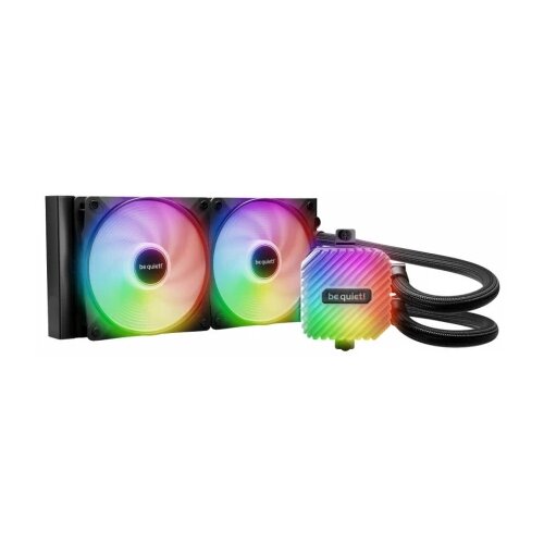 BE QUIET LIGHT LOOP, 240mm Black [LGA-1851 Default ILM and RL-ILM support], Pump with progressive IC, Two Light Wings LX PWM high-speed fans 120mm, ARGB-PWM hub for impressively vibrant ARGB illumination Cene