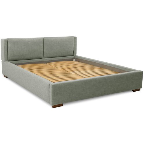 Scandic Sivi tapecirani bračni krevet s prostorom za odlaganje s podnicom 160x200 cm Dreamer – Cijene