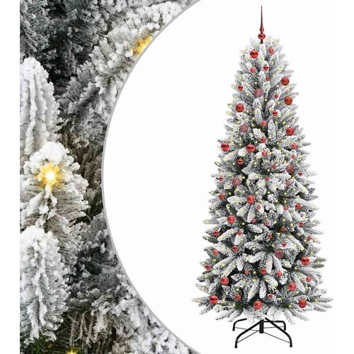 vidaXL Umestno božično drevo med 300 LED Bela 78 x 78 x 210 cm Cene