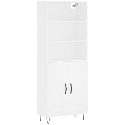  Visoka komoda bijela 69,5x34x180 cm konstruirano drvo Slike