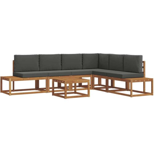 Set vanjskih sofa s jastukom 7 Komad Prirodna i antracit Slike