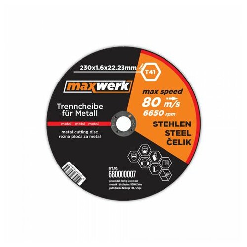 Maxwerk rezna ploča za metal 230x1.6x22.23mm Cene
