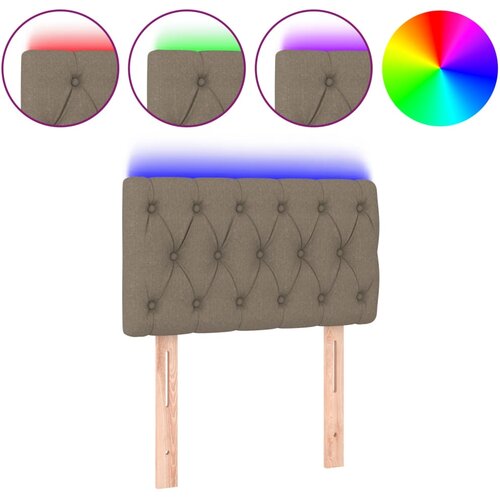 Maison Chic led posteljno vzglavje - vzglavna omarica - nočna omarica taupe 80x7x78/88 cm blago, (21706410) Slike