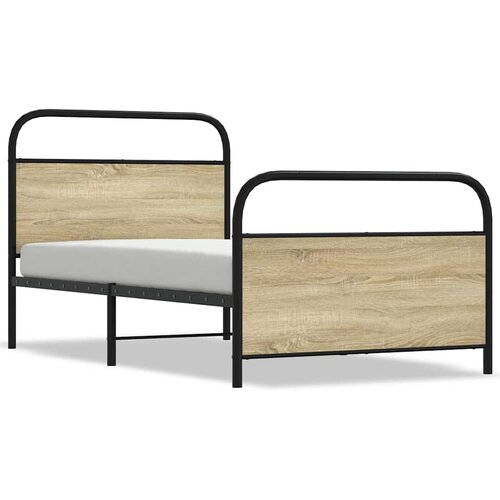Maison Chic Posteljni okvir - Enojna postelja - Postelja za odrasle brez vzmetnice 107x203 cm sonoma inž. les-J10382, (21776721) Cene