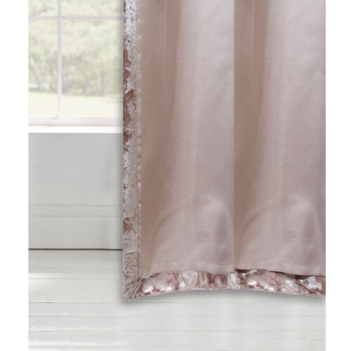 Catherine Lansfield Rožnate zavese v kompletu 2 ks 229x229 cm Crushed Velvet &amp;ndash; Slike
