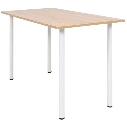  Blagovaonski stol 120 x 60 x 73 cm boja hrasta i bijela Slike