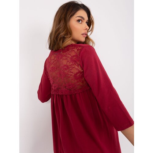 RUE PARIS Dress-RV-SK-7321.70-burgundy Slike