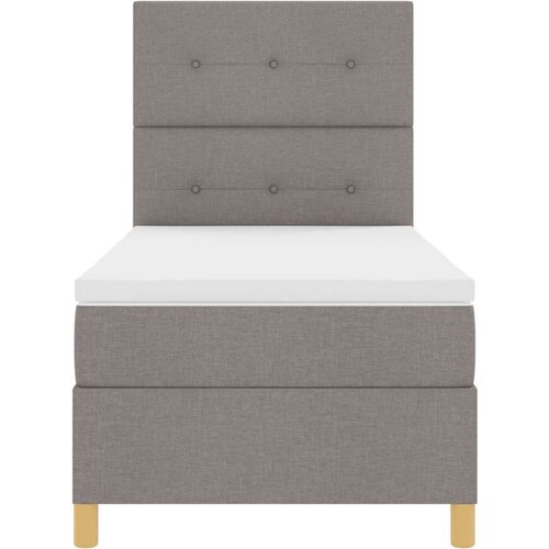  Krevet s oprugom s madracem Taupe 80x200 cm Tkanina Slike