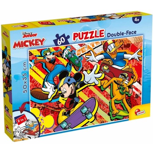 Lisciani Puzzle Miki Maus 2u1 složi I oboji - 60 delova Slike