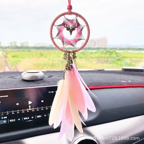 INF Privlačen obesek za vzvratno ogledalo z motivom jelena Pink, (21781517) Cene