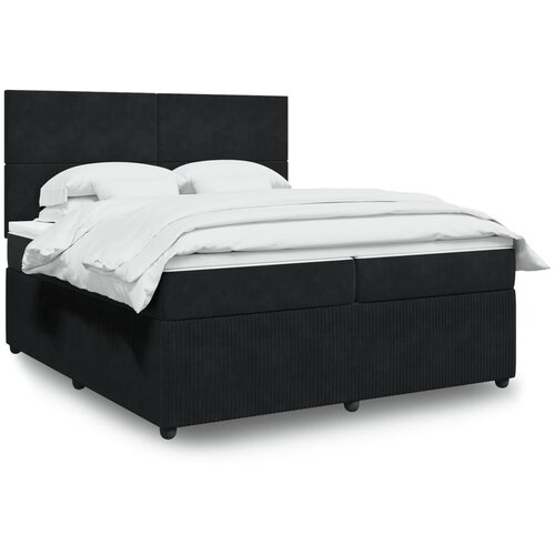 vidaXL Krevet s oprugama i madracem crni 200x200 cm baršunasti Cijene