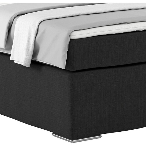 Based Postelja Boxspring Nero --, Črna, 140x200 Slike