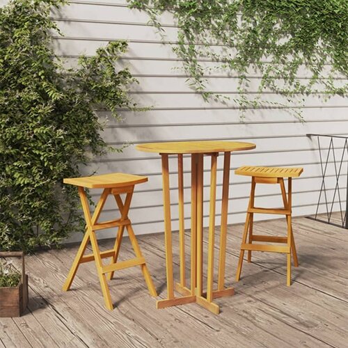 vidaXL Sklopivi barski stol 90 x 65 x 105 cm od masivne tikovine Cijene