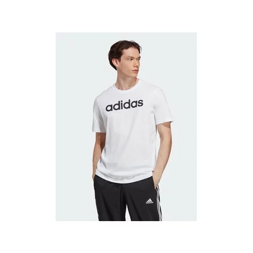 ADIDAS SPORTSWEAR adidas Majica Essentials Single Jersey Linear Embroidered Logo T-Shirt IC9276 Bela Regular Fit