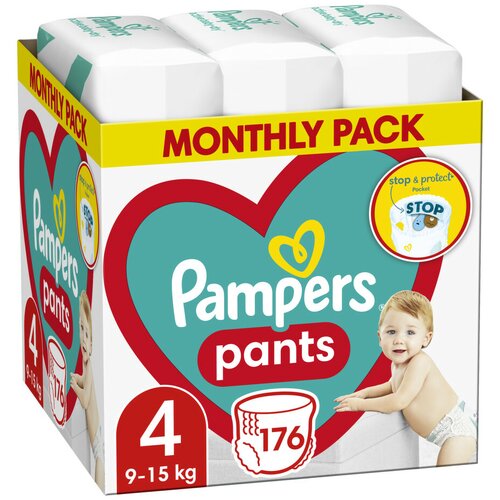 Pampers pants Monthly Pack 4, 176 komada Slike