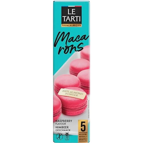  Biskvit LE TARTI Macarons malina 60g Cene