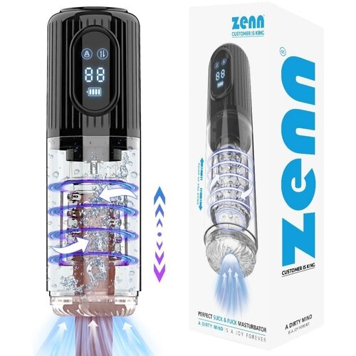 Zenn MASTURBATOR Perfect Suck &amp;amp; Fuck - sesanje, potisno gibanje, rotacija, avtomatski masturbator Slike