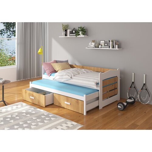 ADRK Otro�ka postelja TIARRO z vzmetnicama 97 cm - BELA-HRAST Cene