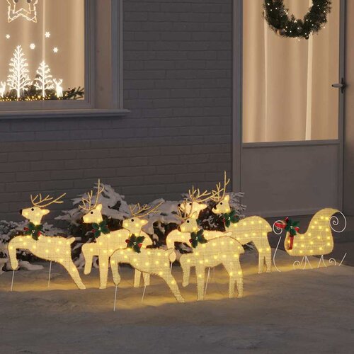  LED Riječni jeleni 7 pcs Zlatno tkanina Cene