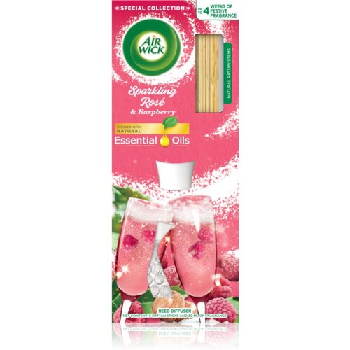 Air Wick Reed Diffuser Sparkling Rose &amp;amp; Raspberry aroma difuzor s polnilom 25 ml Slike