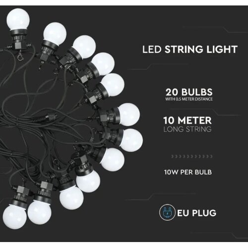  LED spoljni niz STRING 10m 20xLED/0,5W/230V IP44 6000K Slike