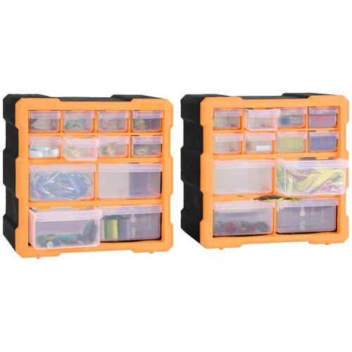  Organizatori s 12 ladica 2 kom 26,5 x 16 x 26 cm Slike