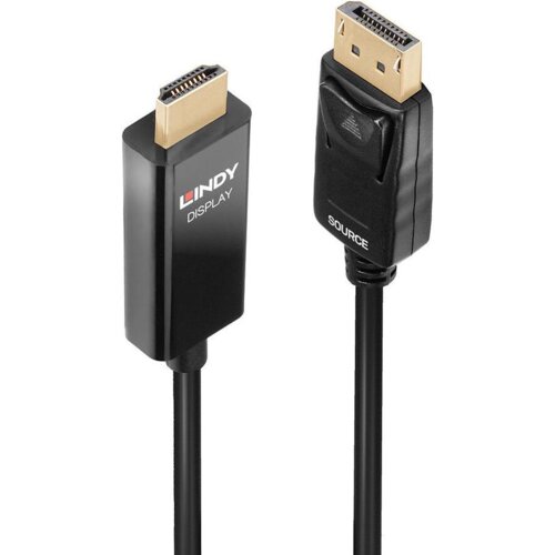 Lindy 40926 prilagodnik za video kabel 2 m DisplayPort HDMI Tip A (Standard) Crno Cene
